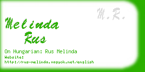melinda rus business card